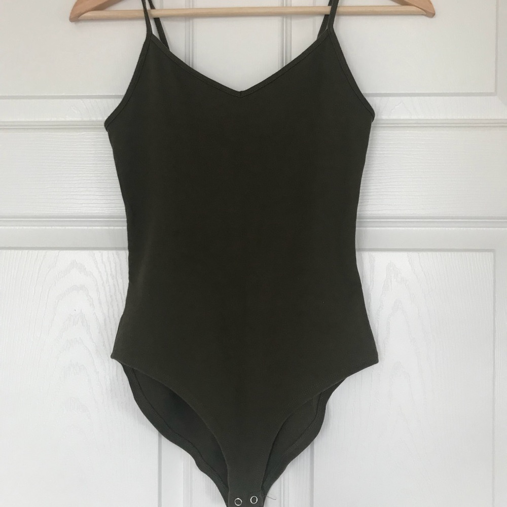 Olive green body suit